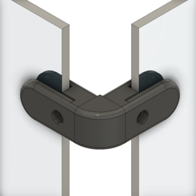 64-110-0 MODULAR SOLUTIONS PANEL CLAMP<br>GLASS PANEL CORNER CONNECTOR
